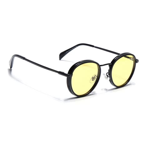 Captain | Yellow Round Polarized Sunglasses - PMG7251