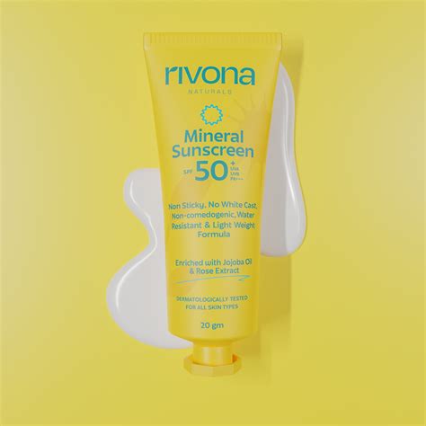 Mineral Sunscreen with SPF 50+ UVA UVB PA+++ No White Cast, Natural an ...