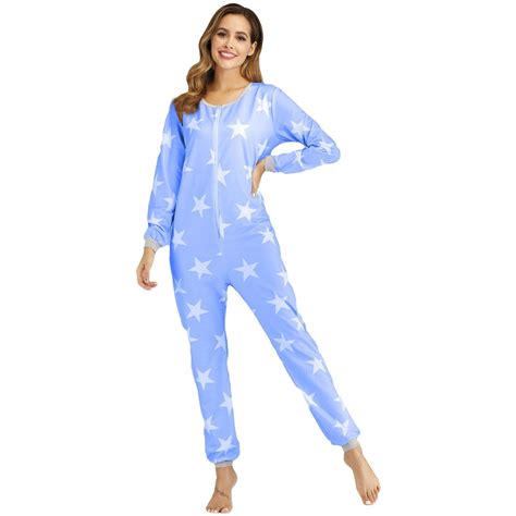 Women s Onesie Pajama Pajamas Bandage One Piece Long Sleep Romper ...