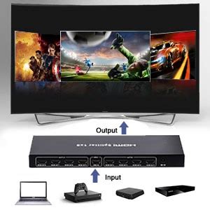 Microware HDMI Splitter 1X8, 1 in 8 Out HDMI Port, Supports 3D 4Kx 2K ...