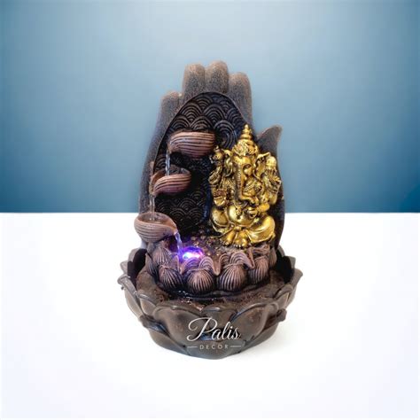 Palm Ganesha Table Top Fountain – Palis Decor
