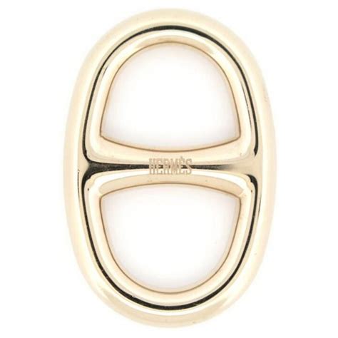 Hermès HERMES SCARF RING ANCHOR CHAIN FOR SQUARE GOLD METAL SCARF RING ...