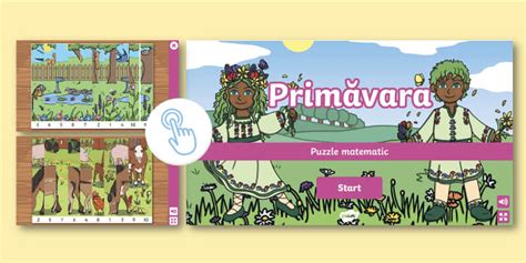 Primăvara – Puzzle matematic online