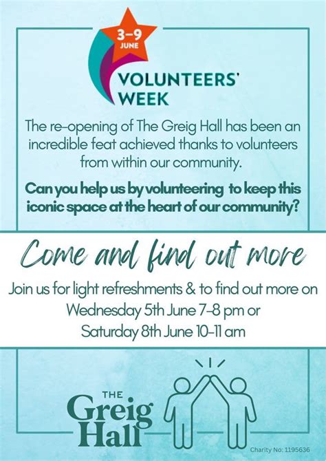 Volunteers Open Day event!, The Greig Hall Alcester , Goose Creek, 5 ...