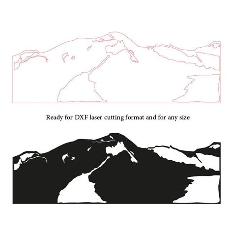 Entry #9 by ahmedalysharaf for Make a vector/DXF file of mountain ...