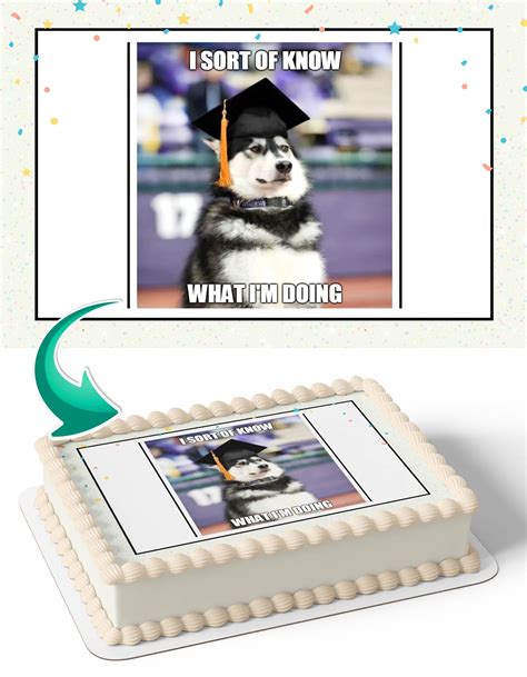 Dog Graduation Congratulations You Did It Meme Edible Cake Toppers ...