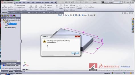 Image result for SolidWorks Configuration Table