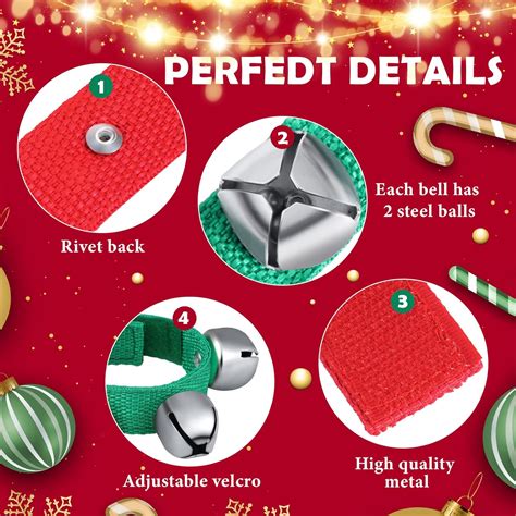 Buy 24 Pcs Christmas Shaker Musical Instruments 12 Wrist Hand Band ...