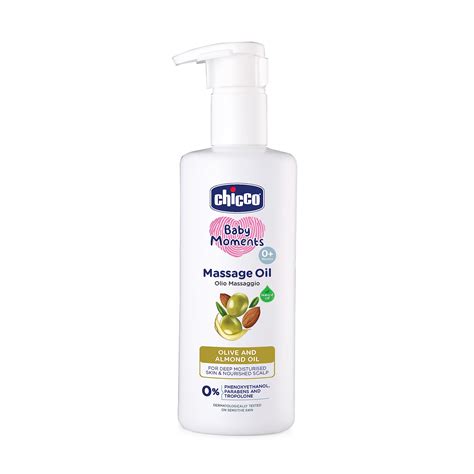 Buy Chicco Baby Moments Massage Oil, Olive and Almond Oil, 300ml | Non ...