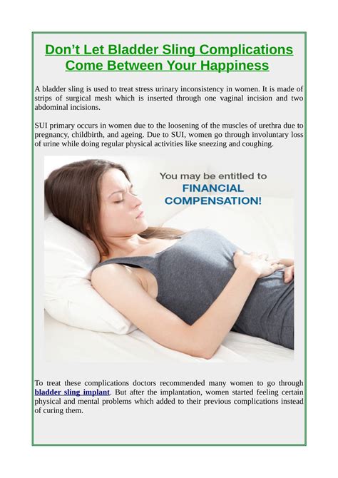 Bladder Sling Recovery Time at Fernando Smith blog