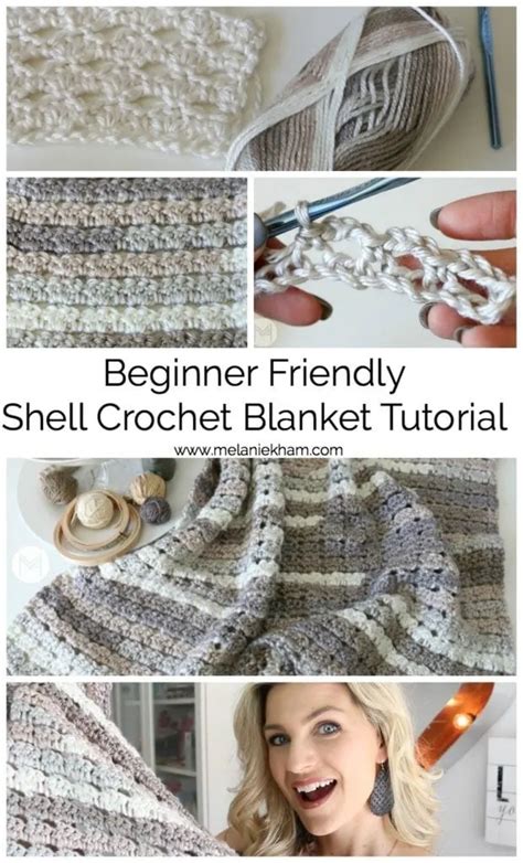 Shell Crochet Blanket Tutorial – Beginner Friendly – Melanie Ham