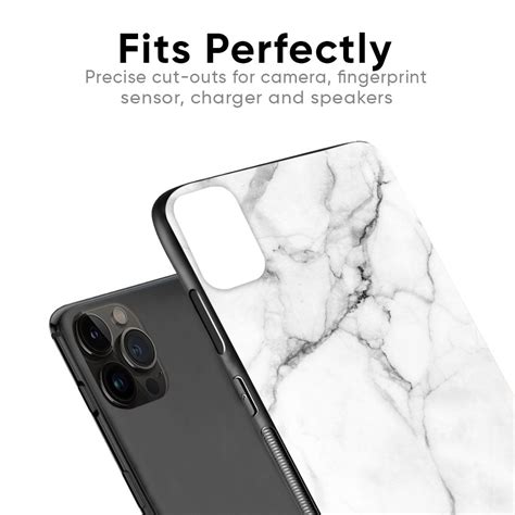 Modern White Marble iPhone 13 Pro Max Glass Back Cover - Flat 35% Off ...