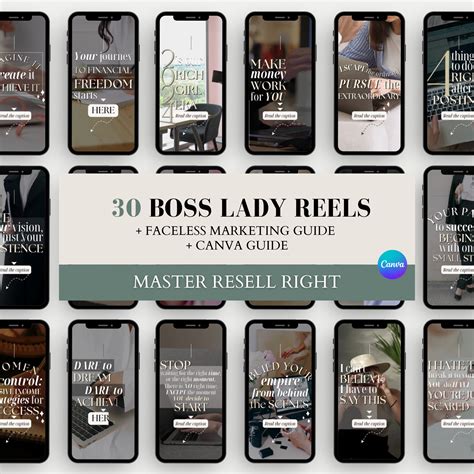 Lady Boss Faceless Reels Master Resell Rights, PLR Reels Template Faceless Marketing Done for ...