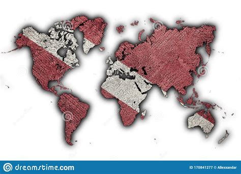 Diver Down Flag, World Map Scuba Flag Stock Illustration - Illustration ...