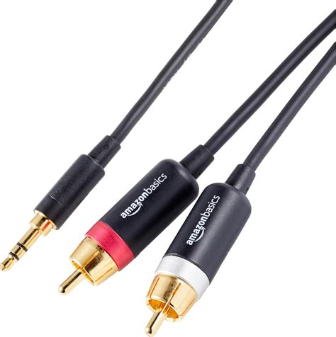 Amazon.in: Buy amazon basics 3.5Mm To 2-Male Rca Adapter Cable - 4 Feet ...