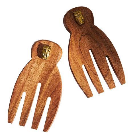 Buy Chumbak's Classic Wooden Salad Servers, Set of 2|Wood Online at Low ...