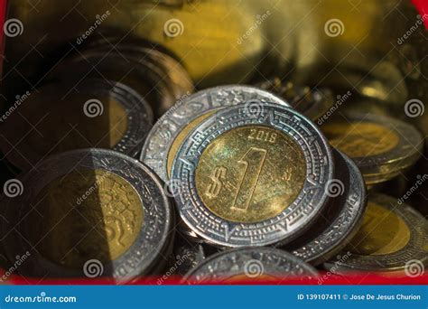 In the Red Box There are Many Mexican Pesos. Stock Image - Image of capital, growth: 139107411