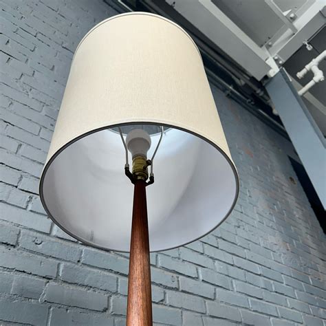 Pair of Walnut Side Table Floor Lamps – MidMod Decor