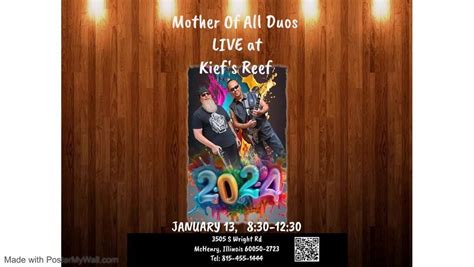 The MOAD LIVE at Kiefs Reef, Kief's Reef, Holiday Hills, 13 January to ...