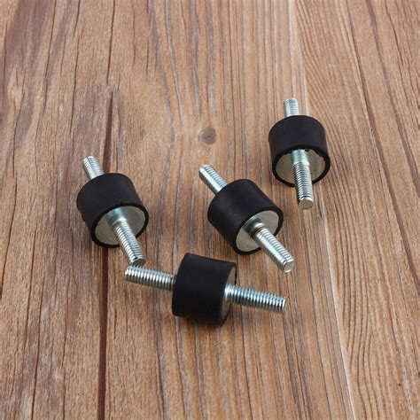 4pcs M6 Rubber Anti-Vibration Isolator Mounts Air Compressor Pump Shock ...