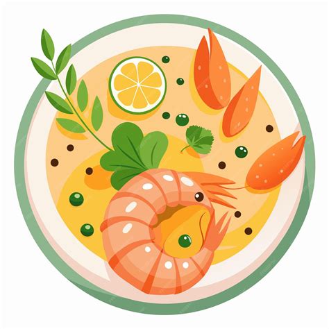 Shrimp scampi illustration vector | Premium AI-generated vector