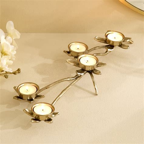 Buy Brill Brew Metal Floral Multi T-Light Holder from Home Centre at ...
