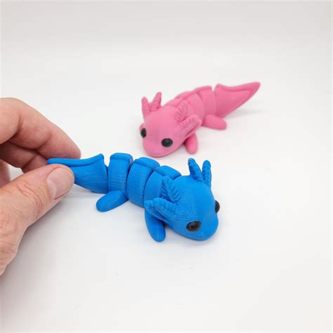 3D printable ARTICULATED BABY AXOLOTL - PRINT IN PLACE - NO SUPPORTS・Cults
