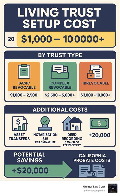 Living trust setup cost 2025: No Surprises