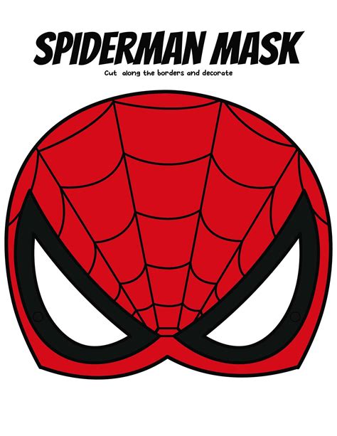 Printable Spider Man Mask