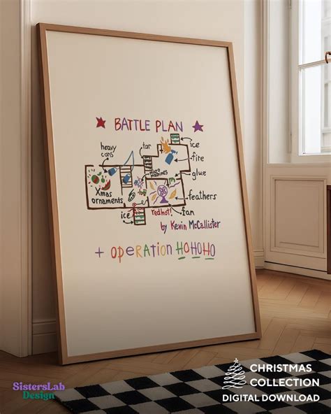 Home Alone Battle Plan Printable Poster: Kevin Mccallister Funny ...