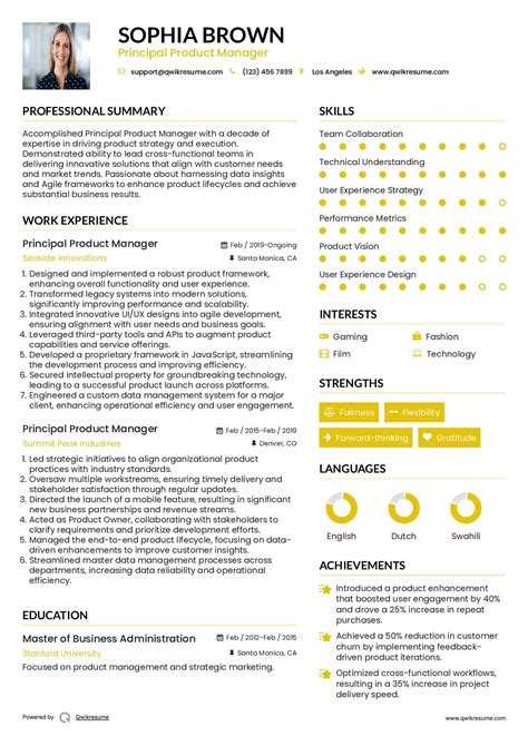 10+ Principal Product Manager Resume Samples & Templates for 2025