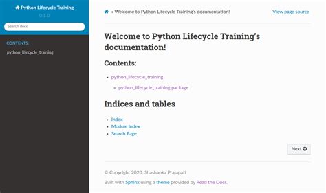 Python Docstrings with Sphinx 的图像结果