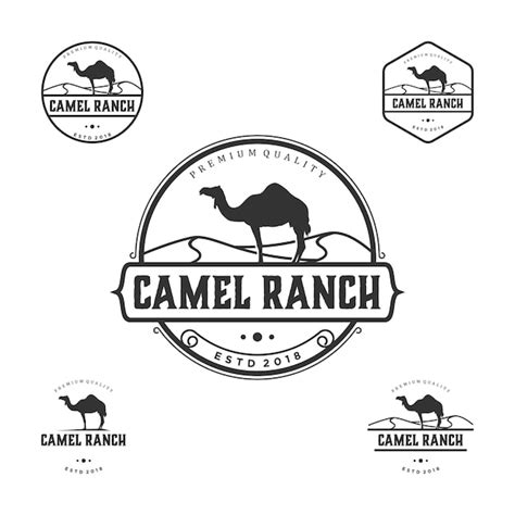 Camel ranch logo vintage | Vecteur Premium