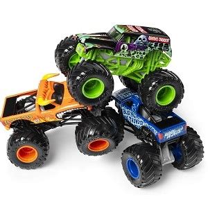 Monster Jam 1: 64 Die-Cast 3 Pack for Boys 5+, Multicolor : Amazon.in ...