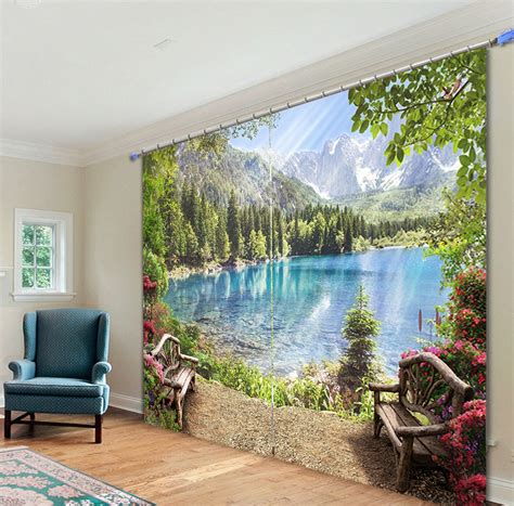 Premium Blackout Digital Curtains - Scenic Beauty(Set of 2) – Shoppers ...