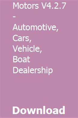 motors v4 2 7 automotive cars vehicle boat dealership