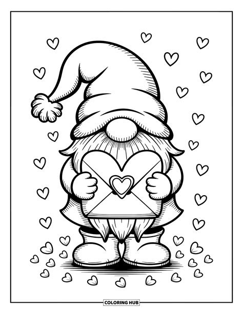 100+ Valentine Gnome Coloring Pages for Kids & Adults (Free Printable PDFs)