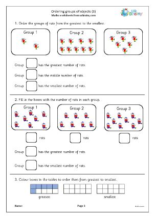 Image result for Ordering Numbers Math Worksheets