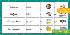 Etiquetas Sala Letrada Mayúsculas y Minúsculas Imprenta