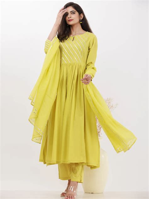 Parv Urja Set Of Kurta Pants Kota Dupatta – InduBindu