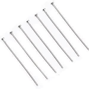Buy Waltz&F 500pcs Nickel Color Straight Needles Pins Finding with Head ...
