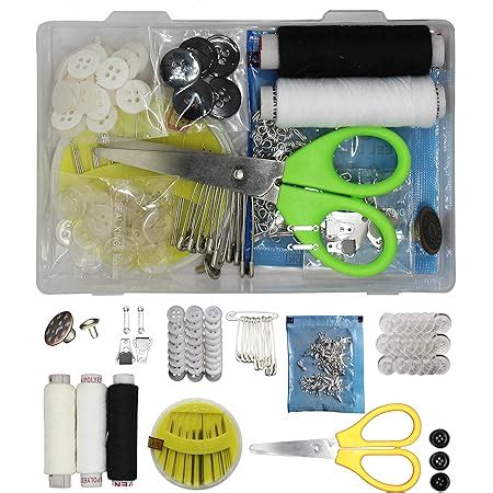 Akiara® Sewing Kit Needle Thread Box Sewing Box with Thread Scissors ...