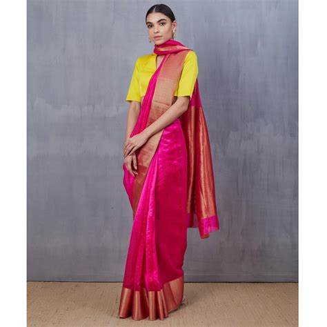 Engagements to family pujas, Katrina Kaif's pink Raw Mango silk sari ...