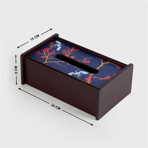 Buy Art of Asia - Pagoda Pride Brown Printed Wooden Tissue Holder from ...