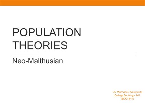 SOLUTION: Population theories neo malthusian se pptx - Studypool