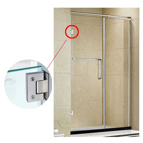Buy 2PACK 90 Degree Shower Door Hinges, Heavy Duty Frameless Glass Door ...