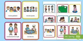 What Is Responsibility? Write and Draw Task Cards for K-2nd Grade