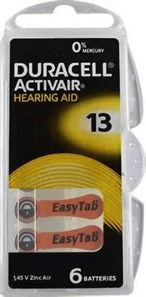 DURACELL Hearing Aid Size 13, 1 strip (6 )) Battery - DURACELL ...