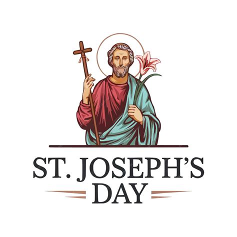 Premium Vector | St Josephs Day Vector Logo Illustration social media ...