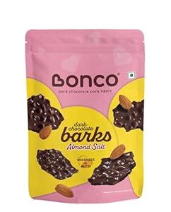 Bonco By Chitale, Dark Chocolate Barks with Almonds and Salt, 100 grams ...